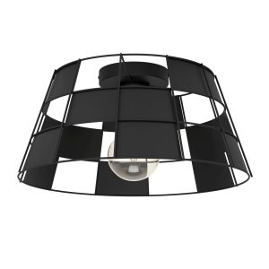 EGLO plafondlamp Pontefract – e27 – ø 42 cm – zwart – staal