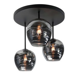 Highlight plafondlamp Fantasy – 3 lichts – 45 x 45 cm – zwart