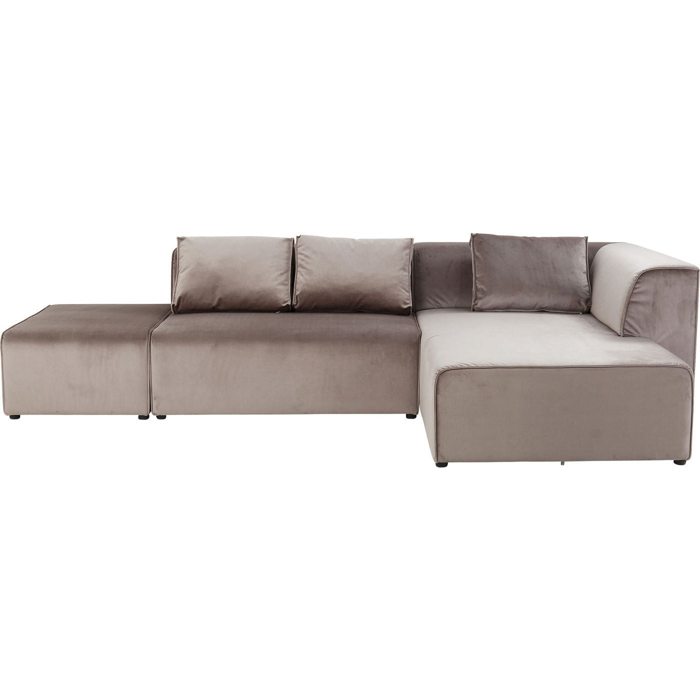 Kare Design Hoekbank Infinity rechts fluweel bruin