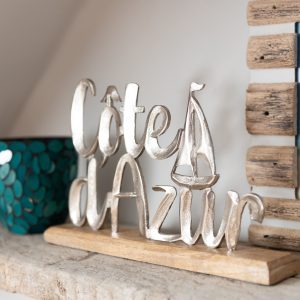 J-Line decoratie Cote D'azur Op Voet – aluminium – zilver