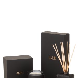 J-Line geurstokjes – Black Diamond – leder – zwart – 100ml