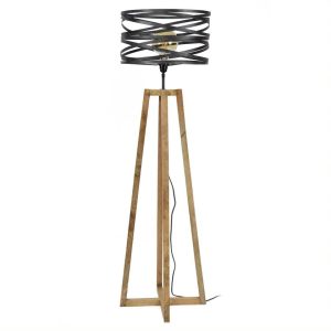 Giga Meubel Vloerlamp Twist – Metaal/Hout – 1-Lichts – 41x41x141cm Giga Meubel Vloerlamp Twist – Metaal/Hout – 1-Lichts – 41x41x141cm