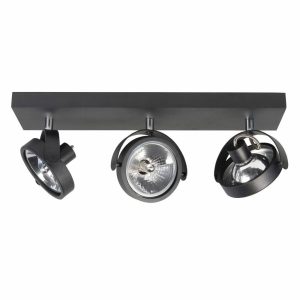 Highlight spot Malta – 3 lichts – 49 x 14 cm – zwart
