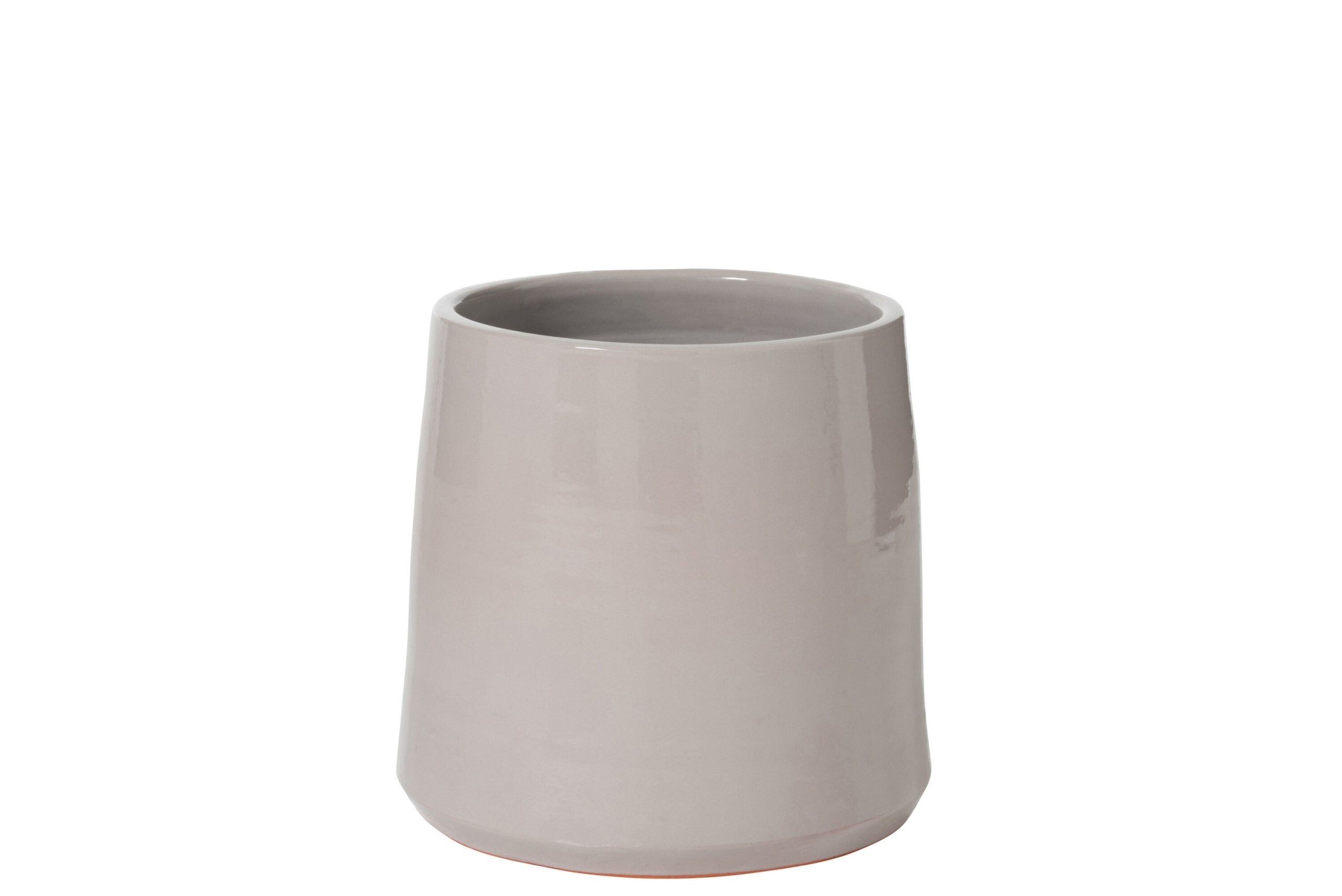 J-Line bloempot Rond - keramiek - grijs - large - Ø 29 cm