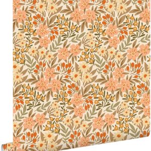 ESTAhome behang bloemen terracotta – 50 x 900 cm – 131449 ESTAhome behang bloemen terracotta – 50 x 900 cm – 131449