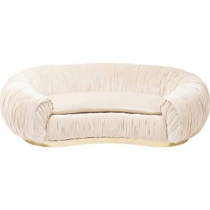 Kare Design Sofa Perugia 2-Zits fluweel creme
