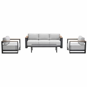 Garden Impressions loungeset Malakka valley sand – 4-delig