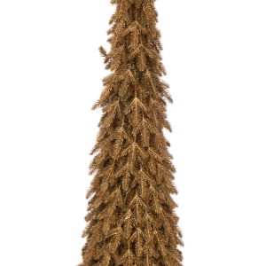 J-Line decoratie Kerstboom Kunstmatig – kunststof – goud – large