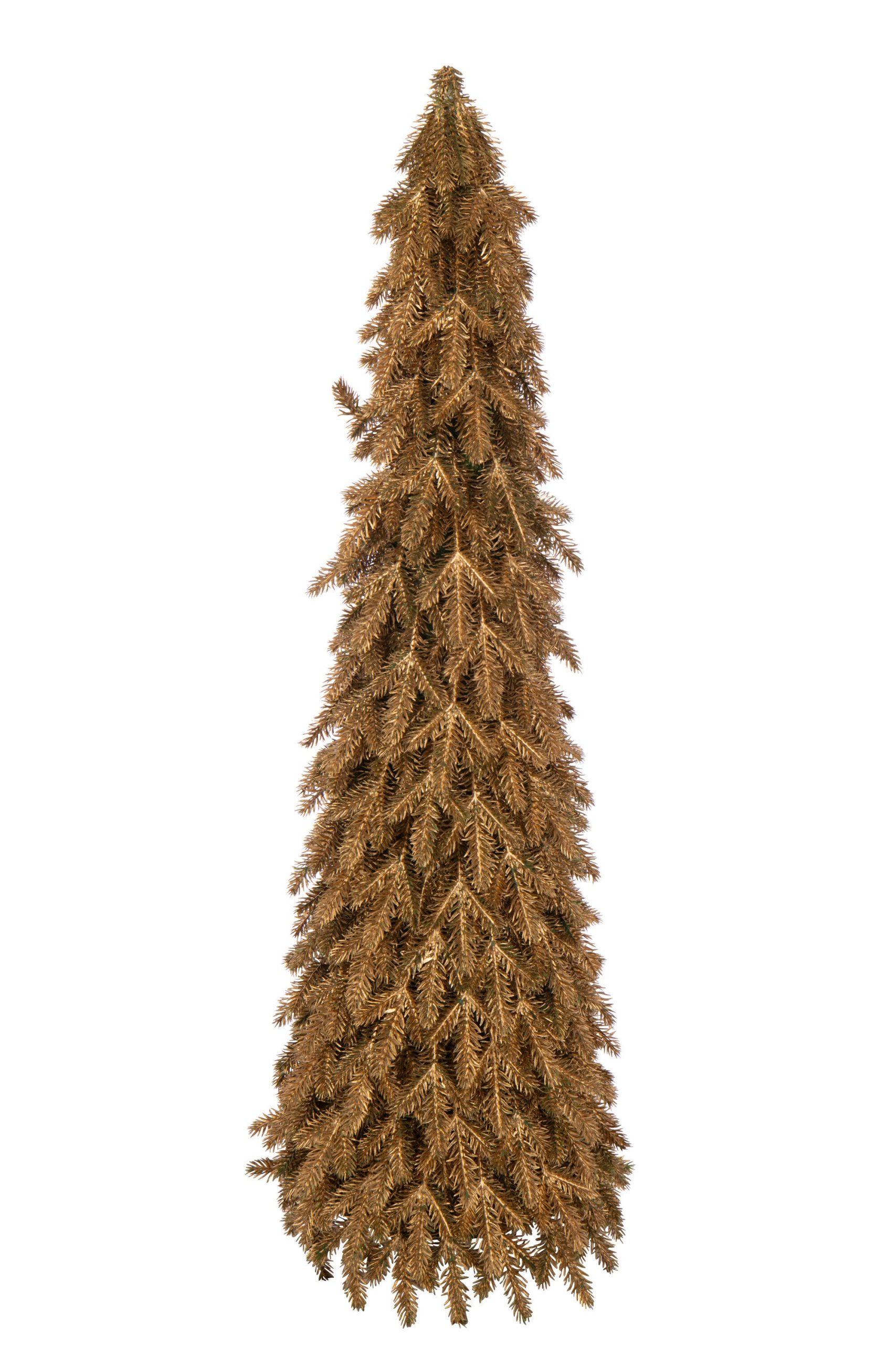 J-Line decoratie Kerstboom Kunstmatig - kunststof - goud - large