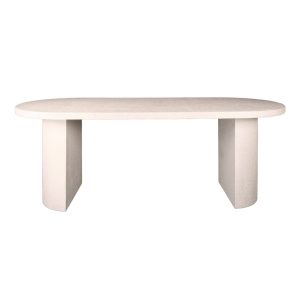 Giga Meubel Eettafel Arch Stone – Wit Composiet – 215x90x77cm Giga Meubel Eettafel Arch Stone – Wit Composiet – 215x90x77cm