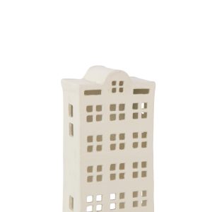 J-Line theelichthouder – aluminium – wit