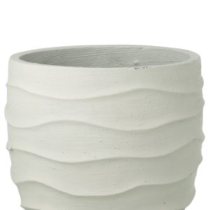 J-Line bloempot Golf + Buiten zand – steen – wit – large
