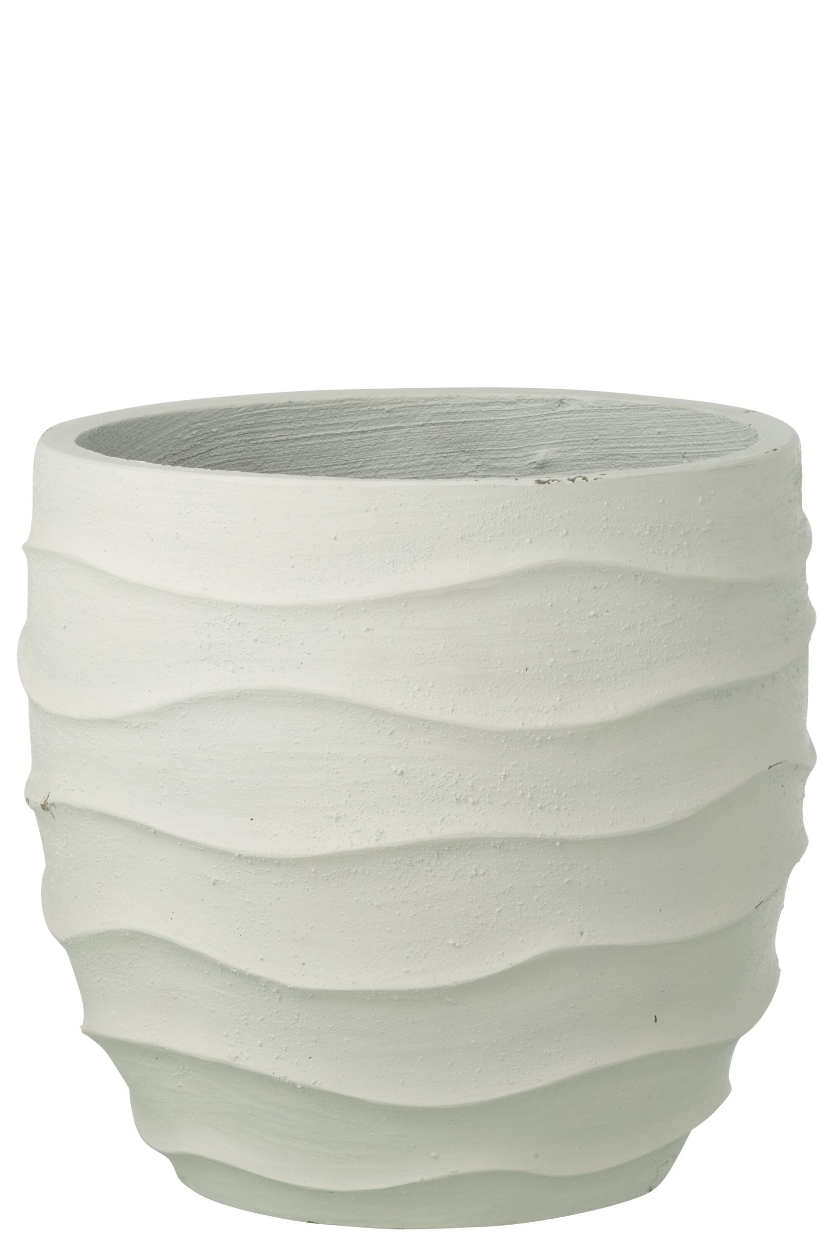 J-Line bloempot Golf + Buiten zand - steen - wit - large