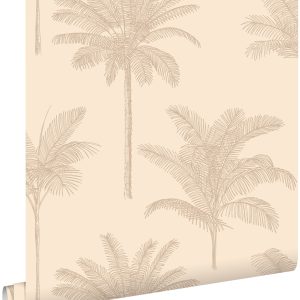ESTAhome behang palmbomen beige – 53 cm x 10.05 m – 139740 ESTAhome behang palmbomen beige – 53 cm x 10.05 m – 139740
