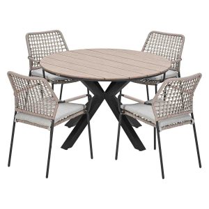Garden Impressions Tuinset Natas sand 5-delig – Tulli tuintafel Ø122 c Garden Impressions Tuinset Natas sand 5-delig – Tulli tuintafel Ø122 c