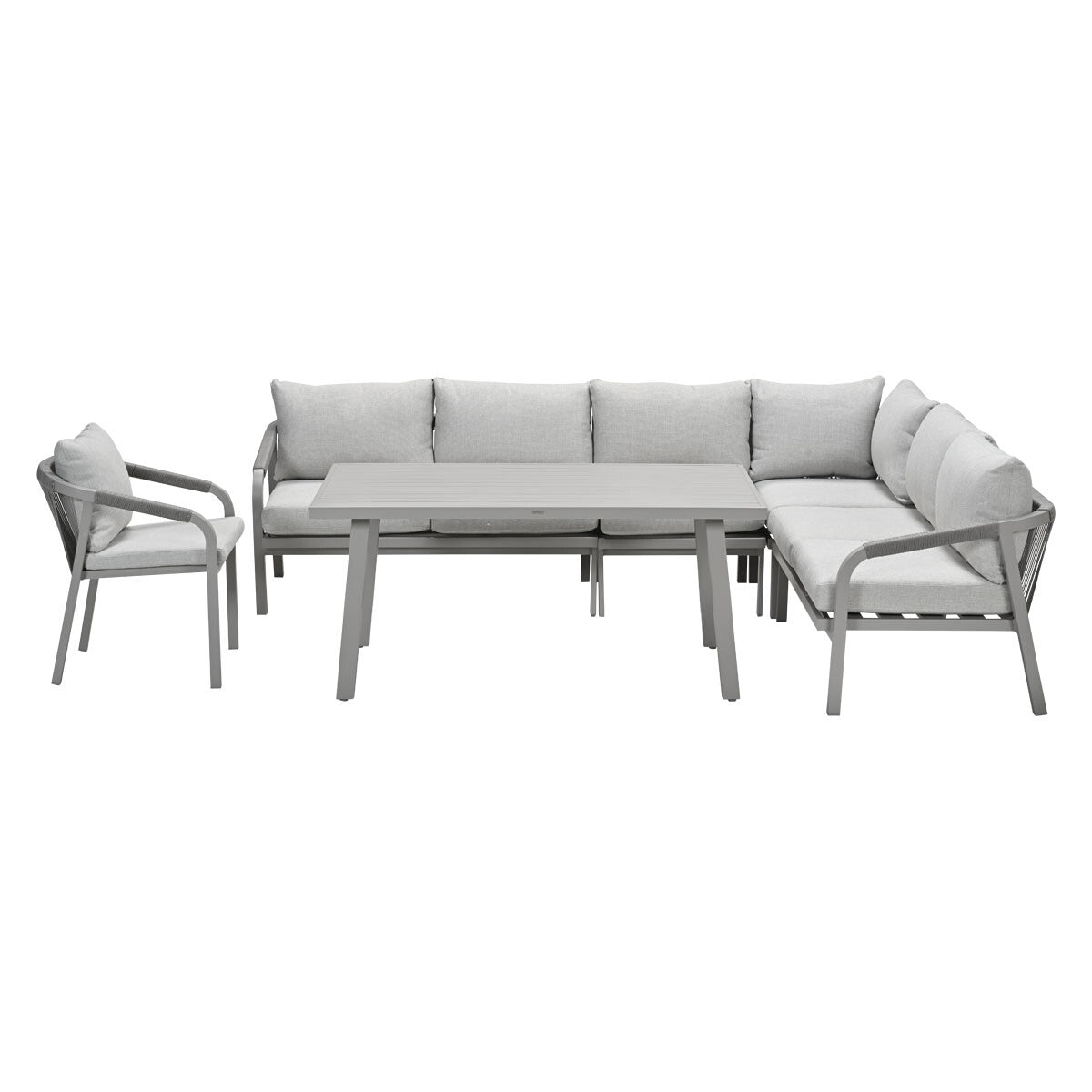 Garden Impressions lounge dining set Tarera taupe - 6-delig - incl sto