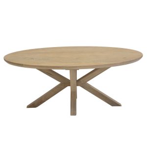 Giga Meubel Salontafel Onno Ovaal – Mangohout – Naturel – 120x60x47cm
