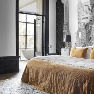 ESTAhome fotobehang New York street view zwart en wit – 186 x 279 cm – ESTAhome fotobehang New York street view zwart en wit – 186 x 279 cm –