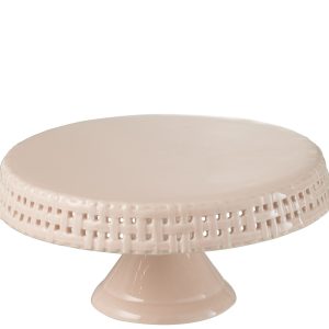 J-Line bord Cake bord – taartplateau – keramiek – roze – medium J-Line bord Cake bord – taartplateau – keramiek – roze – medium