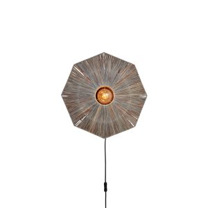 GOOD&MOJO wandlamp Panama – grijs – Ø45cm