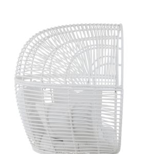 J-Line loungestoel Ovaal – staal – wit