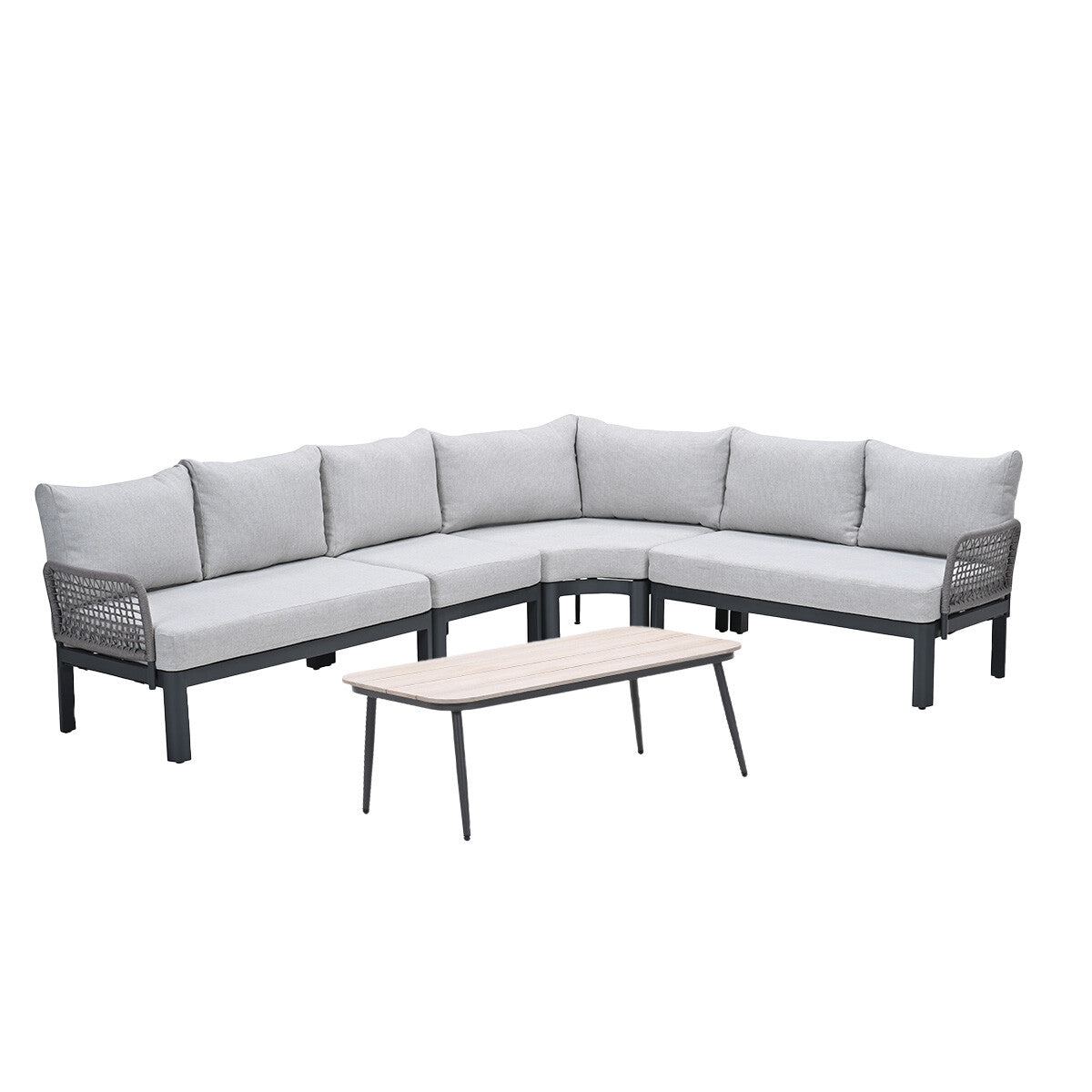 Garden Impressions Loungeset Milan 5-delig - donker grijs