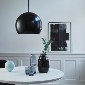 Frandsen hanglamp Ball – zwart – 40x40x33cm
