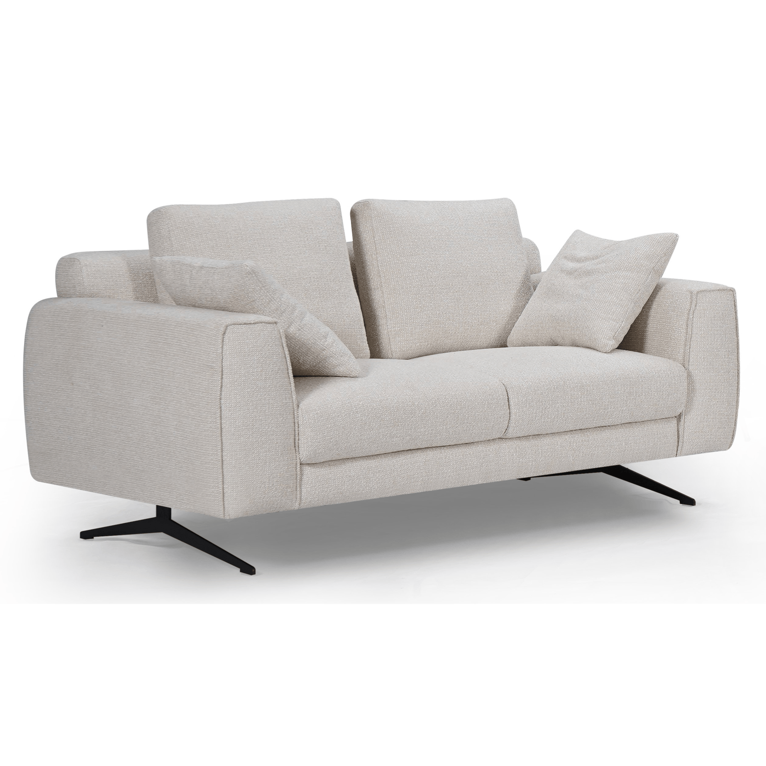 Furnhouse 2-zitsbank Detroit - Crème wit - Stof - 92x176x84