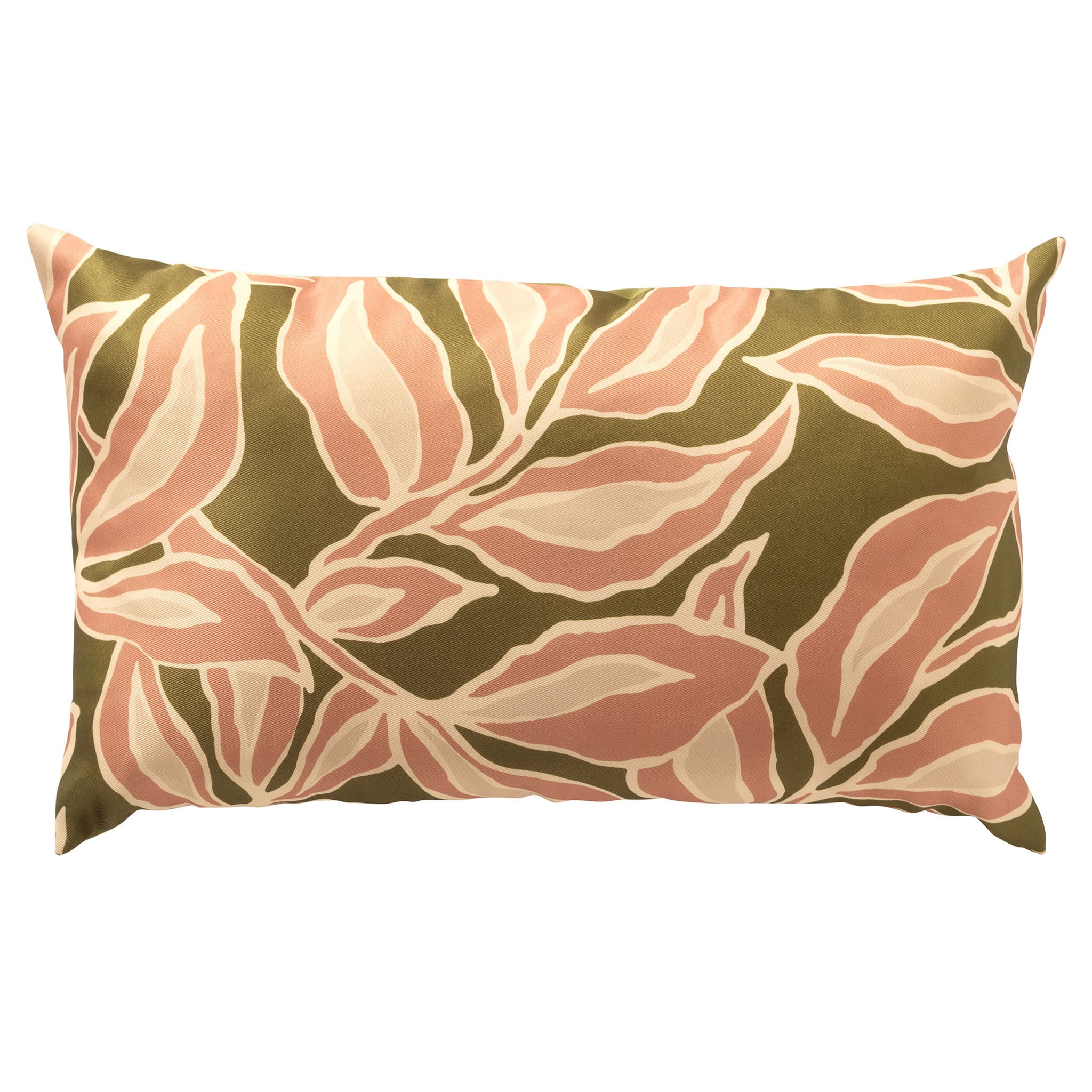 ELARA - kussenhoes outdoor 30x50 cm - bladmotief - Muted Clay - roze,