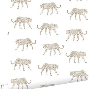 ESTAhome behang panters wit en beige – 53 cm x 10.05 m – 139775 ESTAhome behang panters wit en beige – 53 cm x 10.05 m – 139775