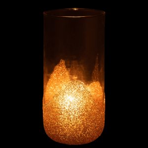 J-Line kaarshouder Strass – glas – transparant/goud – large