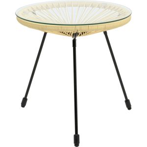 Kare Design Tuin Bijzettafel Acapulco pastel geel