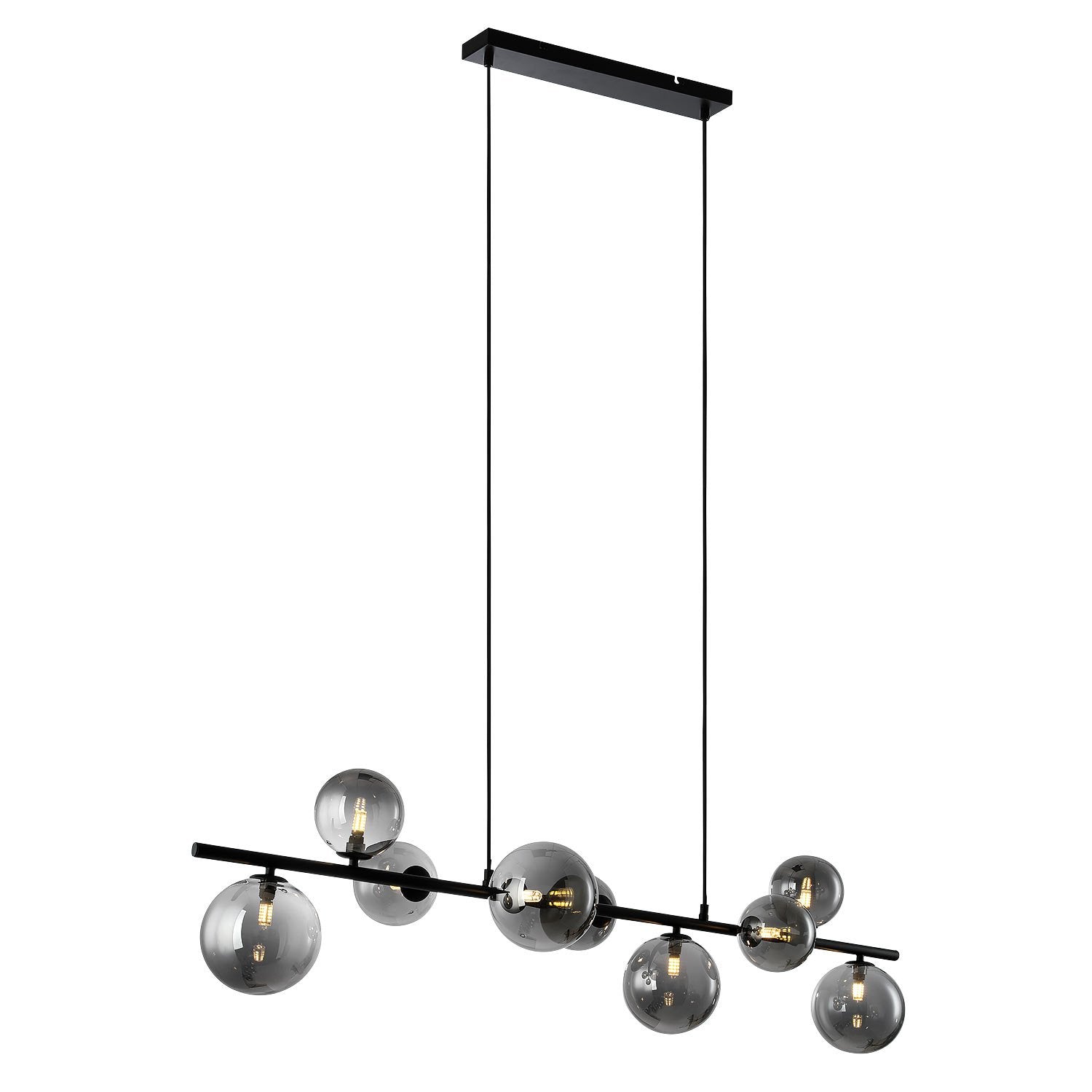 Freelight hanglamp Calcio - 9 lichts - 125 x 160 cm - zwart