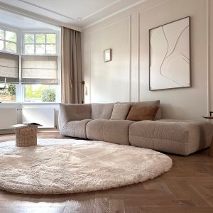 Interieur05 vloerkleed Odelia beige/wit – Organisch- hoogpolig – 290 x