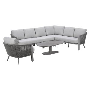 Garden Impressions Loungeset Ryan hoek 6-delig – taupe Garden Impressions Loungeset Ryan hoek 6-delig – taupe