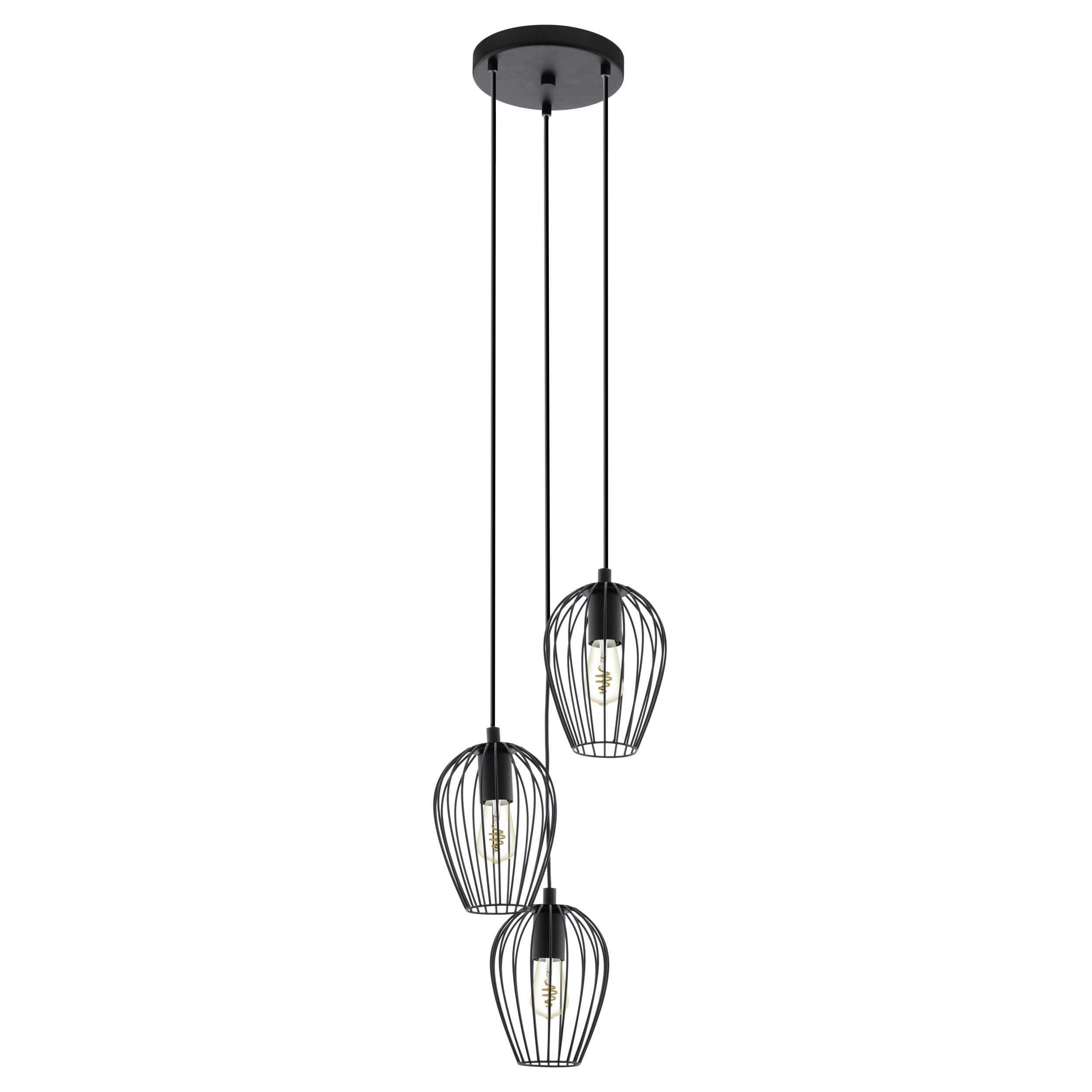 EGLO hanglamp Newtown - e27 - ø 38 cm - zwart