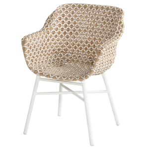 Hartman Tuinstoel Delphine – Beige Wicker – Zithoogte 43cm