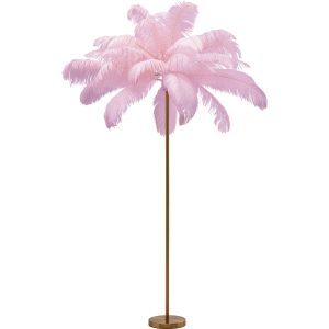 Kare Design Vloerlamp veren 165cm roze