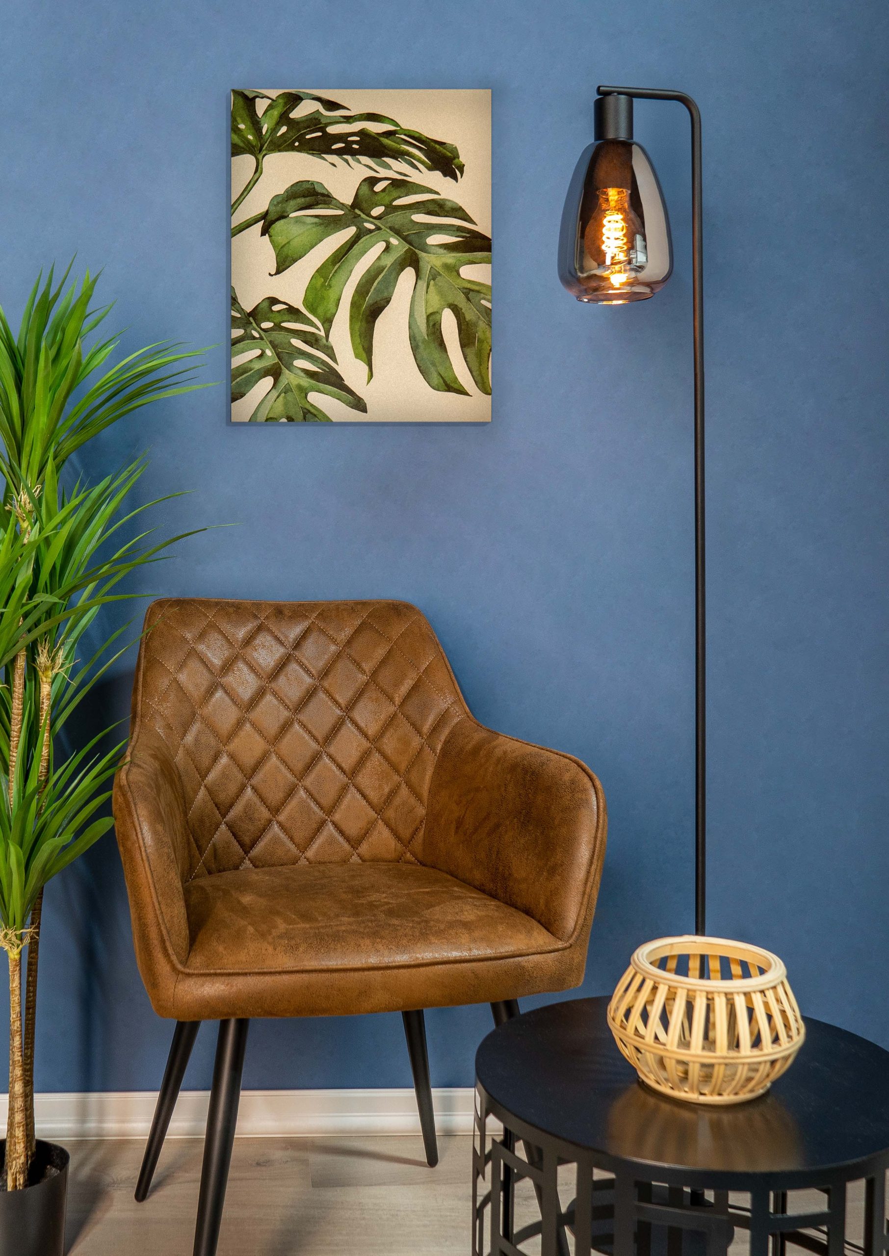 EGLO vloerlamp Chelvey - e27 - 150,5 cm - zwart