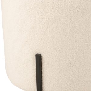 J-Line kruk Schaap – stof/schuim – wit J-Line kruk Schaap – stof/schuim – wit
