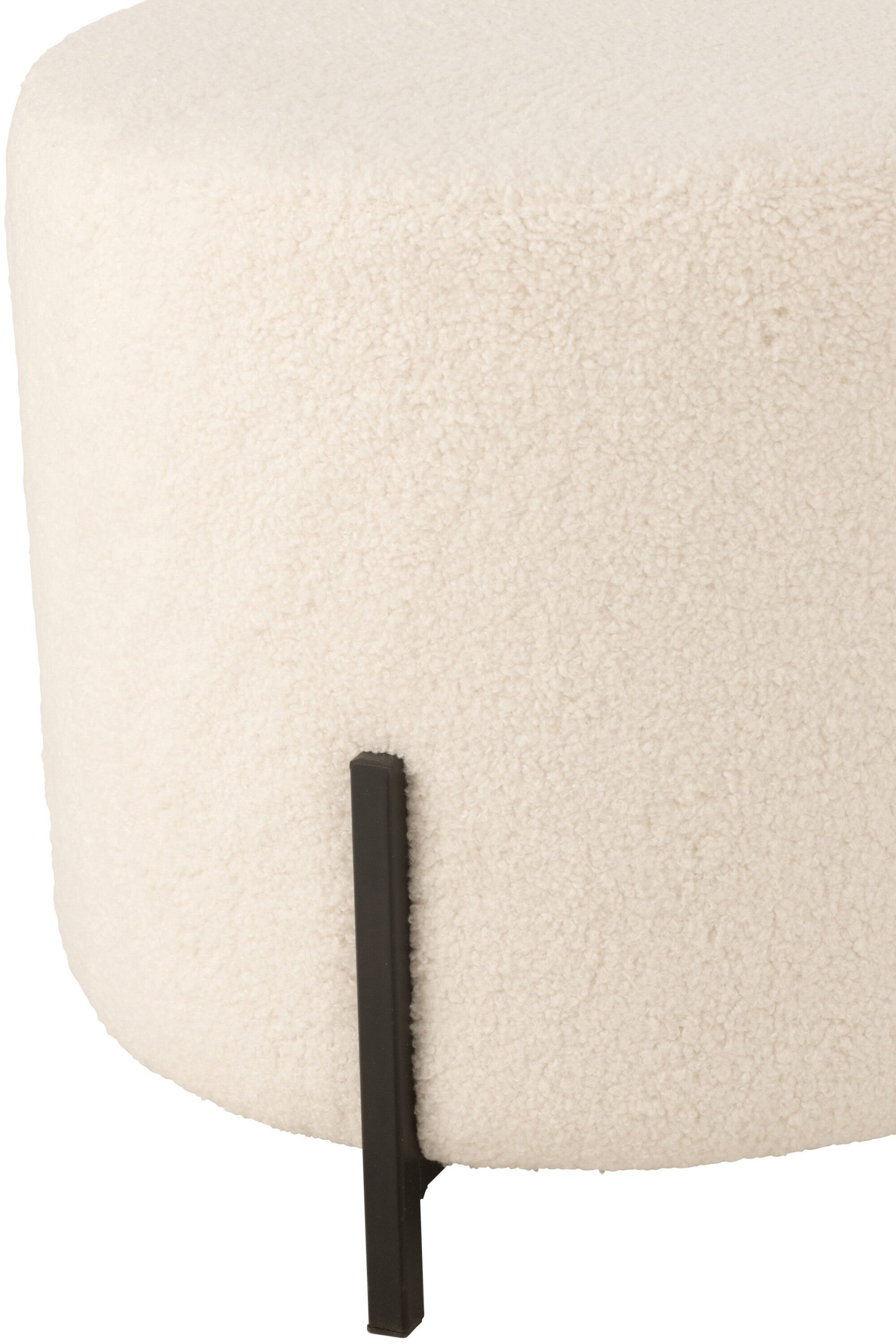 J-Line kruk Schaap - stof/schuim - wit