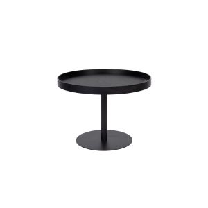 Housecraft Living Yuri Bijzettafel Rond 56×56 cm Hout Zwart