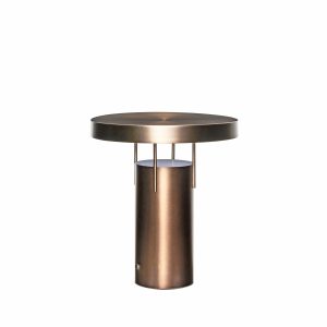 Hübsch draagbare lamp BringMe – staal – ø25xh28cm Hübsch draagbare lamp BringMe – staal – ø25xh28cm