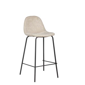 Giga Meubel Barstoel Saar – Stof/Metaal – Beige – Set van 2 Giga Meubel Barstoel Saar – Stof/Metaal – Beige – Set van 2