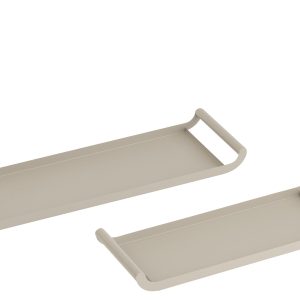 J-Line plateau Rechthoek – metaal/polyresin – 2 stuks J-Line plateau Rechthoek – metaal/polyresin – 2 stuks