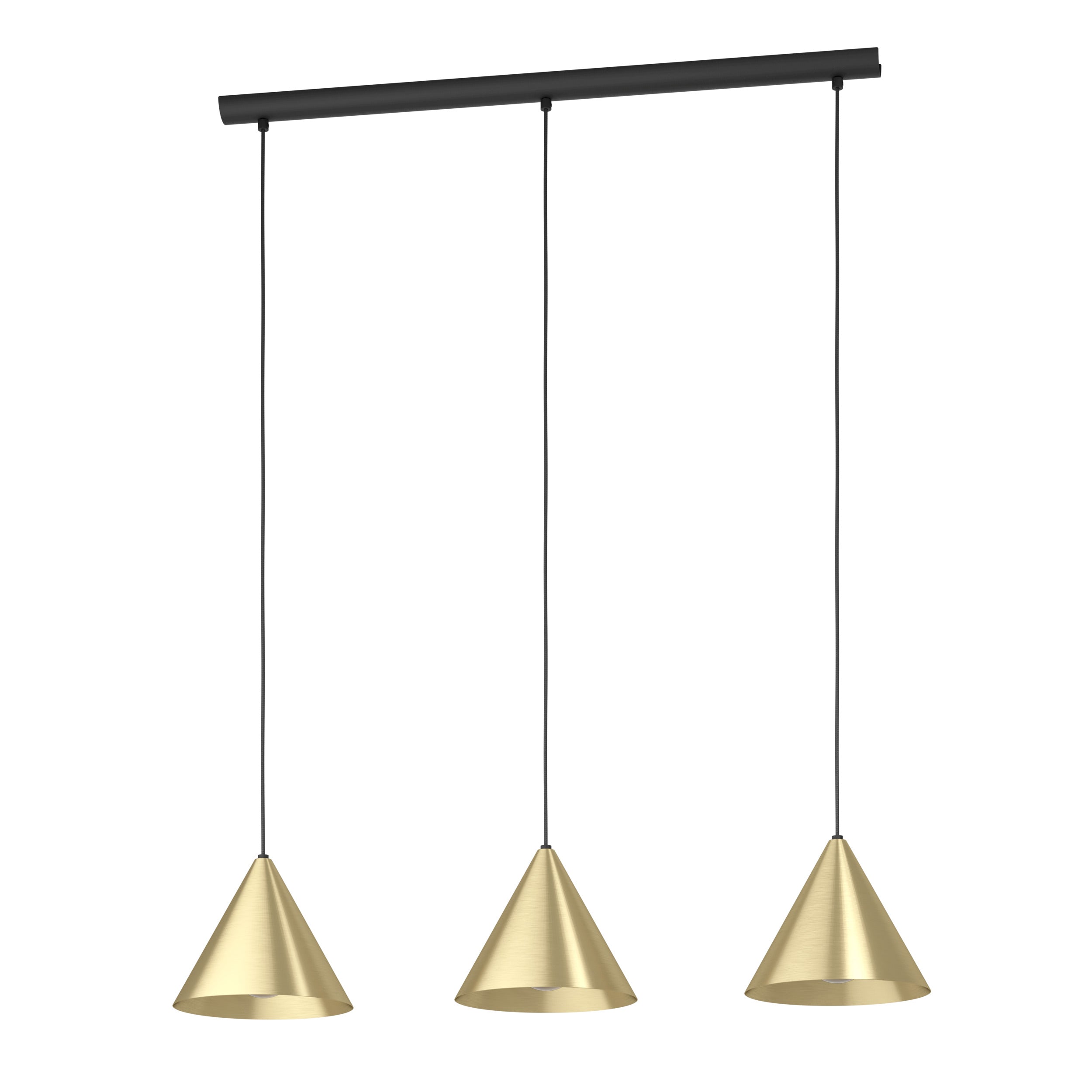 EGLO hanglamp Narices - e27 - 92 cm - zwart/goud