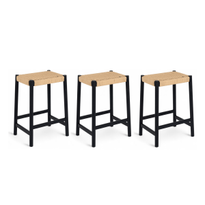 Furnhouse barkruk Ida – Zwart – Set van 3