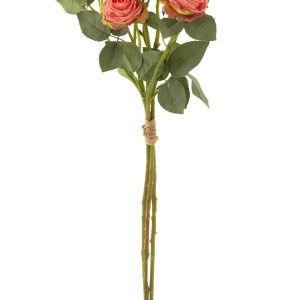 J-Line boeket roos 12 koppen – kunststof – roze J-Line boeket roos 12 koppen – kunststof – roze