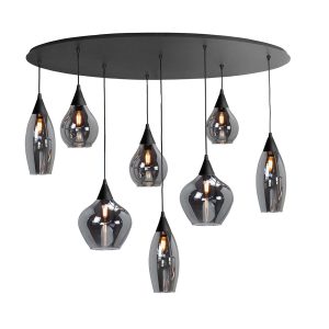 Highlight hanglamp Cambio – 8 lichts – 95 x 160 cm – zwart Highlight hanglamp Cambio – 8 lichts – 95 x 160 cm – zwart