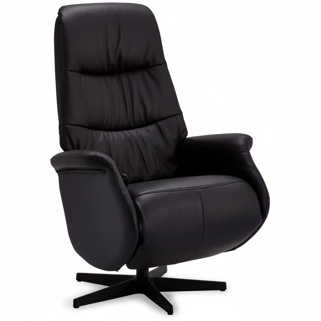 Furnhouse relaxfauteuil Delta - Zwart - Draaibaar - 79x90x114